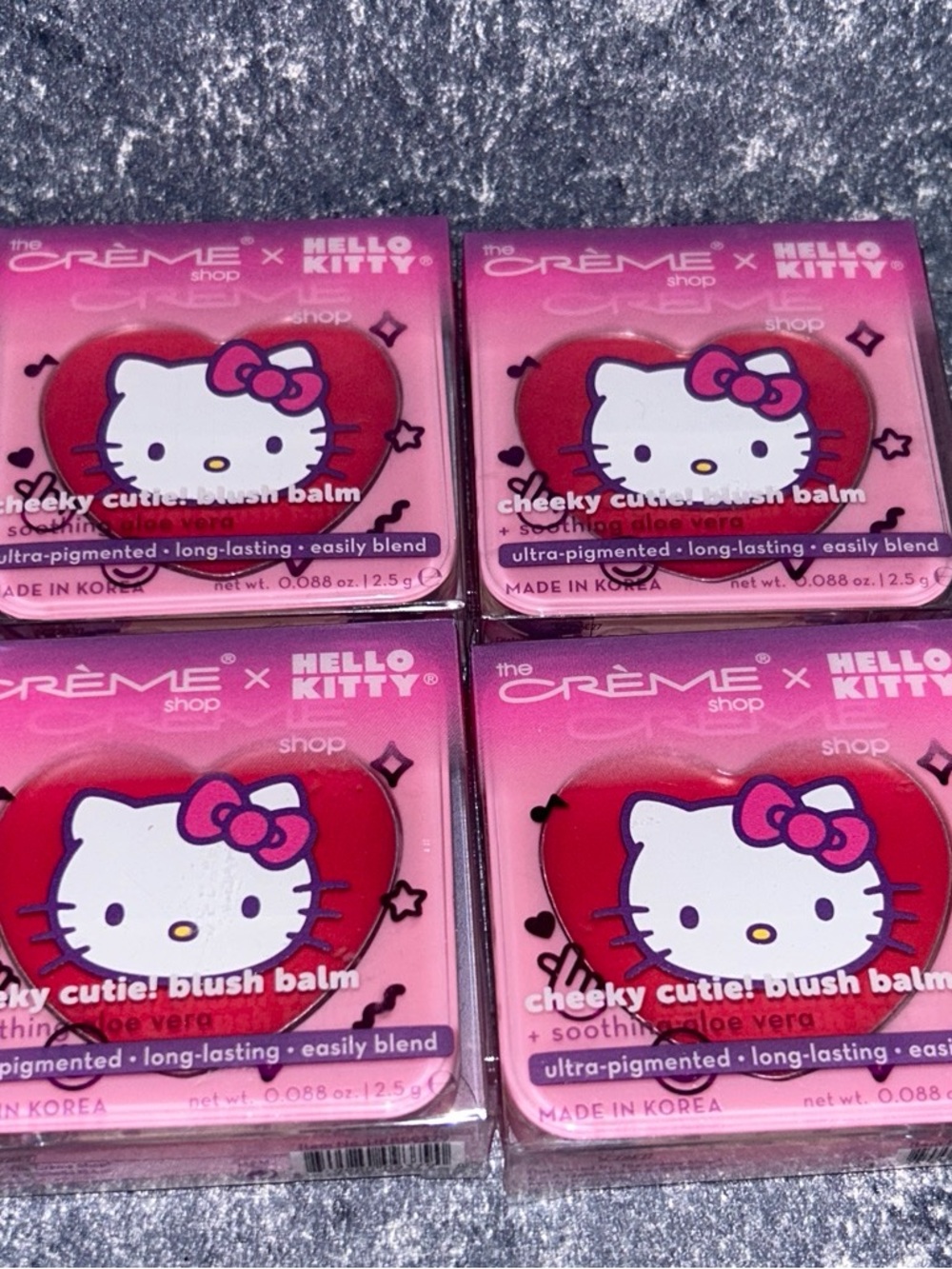 4X the CREME Shop x HELLO KITTY Cheeky Pinky Blush Balm. NEW